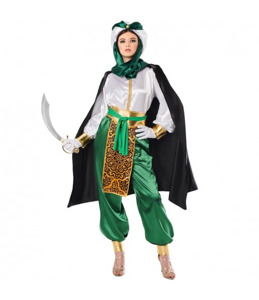 Arabischer Beduine grün Kostüm für Damen