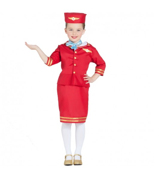 Rote Flugverwalterin Mädchenverkleidung, die sie am meisten mögen