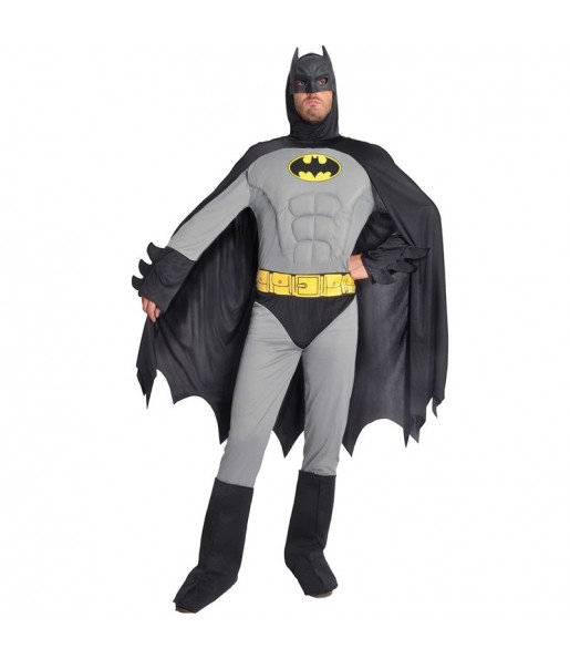 Grauer muskulöser Batman Erwachseneverkleidung für einen Faschingsabend