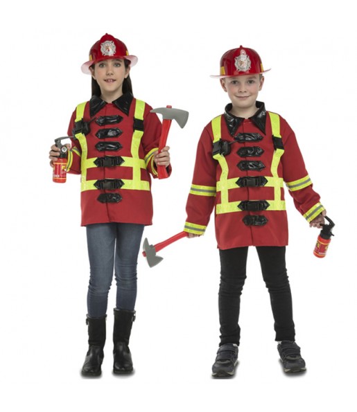 Feuerwehrmann mit Zubehör Kinderverkleidung, die sie am meisten mögen