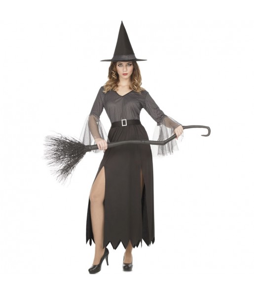 Silberhexe Kostüm Frau für Halloween Nacht