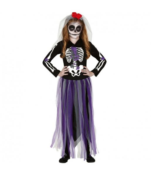 Verkleiden Sie die Catrina Tag der TotenMädchen für eine Halloween-Party
