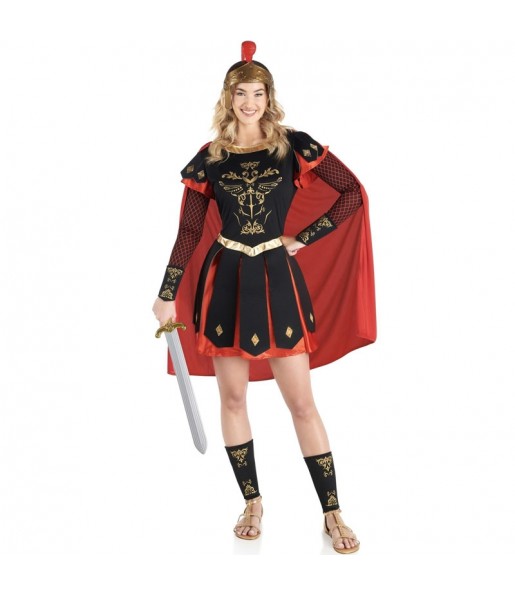 Rotes Römerin Kostüm für Damen