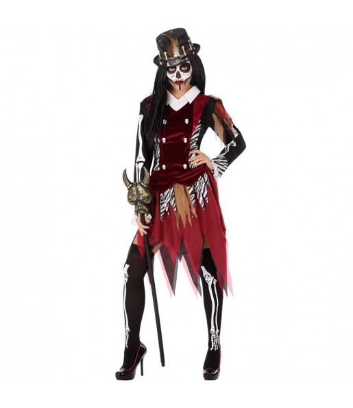 Voodoo Zauberin Kostüm Frau für Halloween Nacht