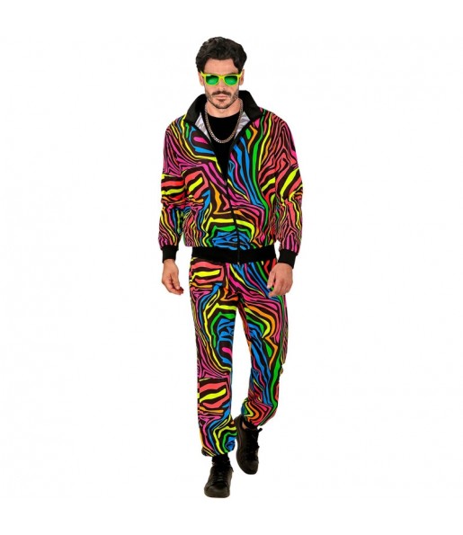 Trainingsanzug mit Fluor-Print Kostüm für Herren