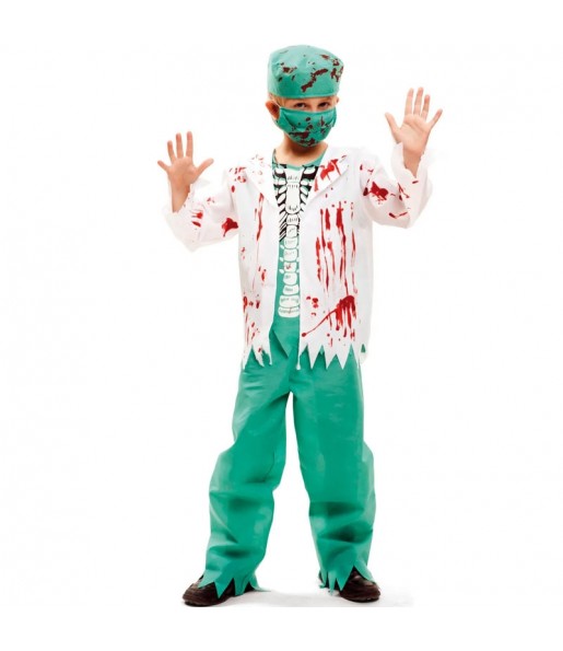 Skelett Chirurg Kostüm für Jungen