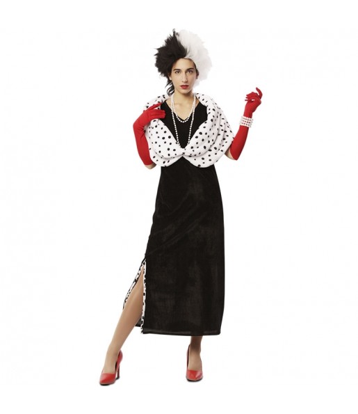 Cruella De Vil 101 Dalmatiner Kostüm für Damen