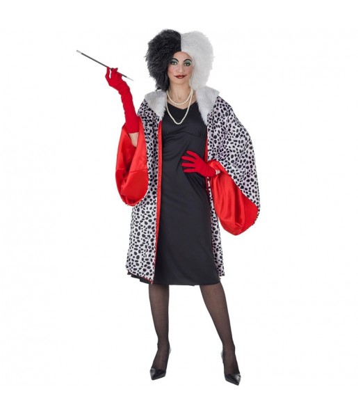 Cruella de Vil Deluxe Kostüm Frau für Halloween Nacht