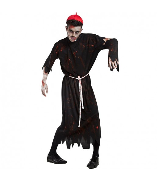 Verkleidung Zombie Mönch Erwachsene für einen Halloween-Abend
