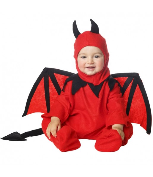 Rotes Teufelchen mit Flügeln Babykostüm