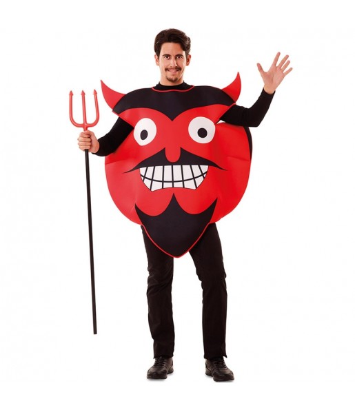 Verkleidung Teufel Emoji Erwachsene für einen Halloween-Abend