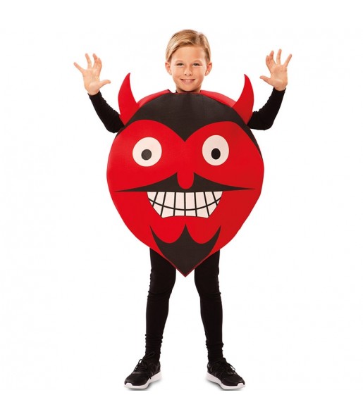 Teufel Emoji Kinderverkleidung für eine Halloween-Party