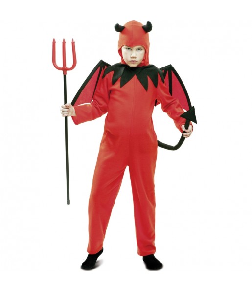 Roter Teufel mit Flügel Kinderverkleidung für eine Halloween-Party