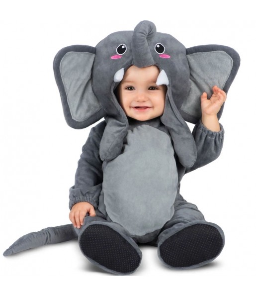 Grauer Elefant Kostüm für Babys