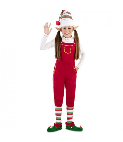 Die Elfe vom Weihnachtsmann Kostüm für Mädchen