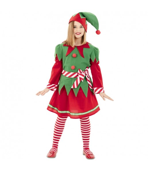 Weihnachtsmann Elf Kostüm für Mädchen