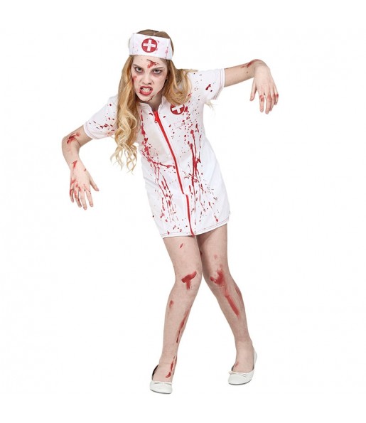 Krankenschwester Zombie Apokalypse Kostüm für Mädchen