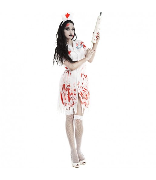 Blutige Zombie Krankenschwester Kostüm für Frauen