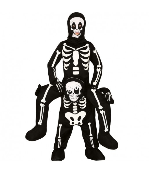 Skelett Huckepack Kinderverkleidung für eine Halloween-Party