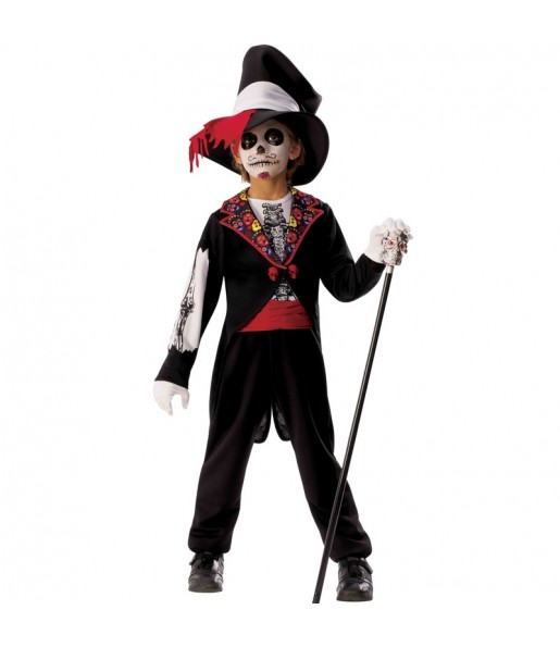 Skelett Catrín Kinderverkleidung für eine Halloween-Party
