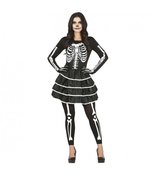 Skelett im Rock Kostüm für Damen