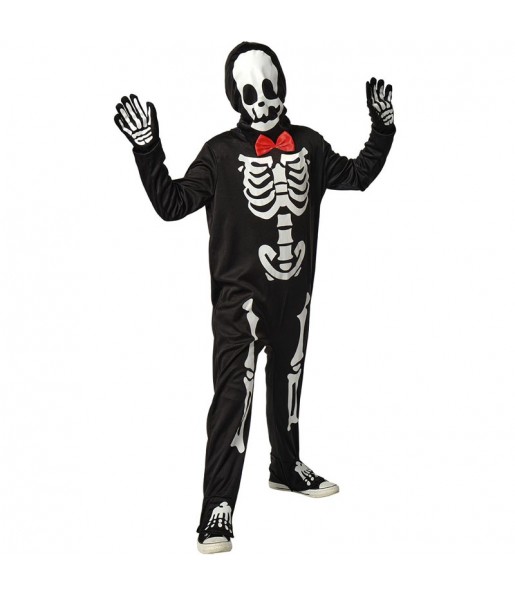 Skelett mit Fliege Kostüm für Jungen
