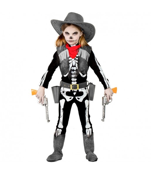Verkleiden Sie die Cowgirl SkelettMädchen für eine Halloween-Party