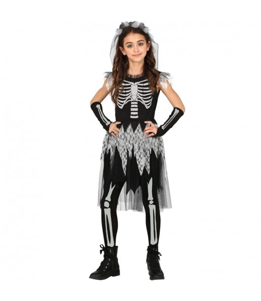 Verliebtes Skelett Kostüm für Mädchen