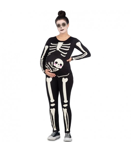 Skelett für schwangere Frauen Kostüm für Damen