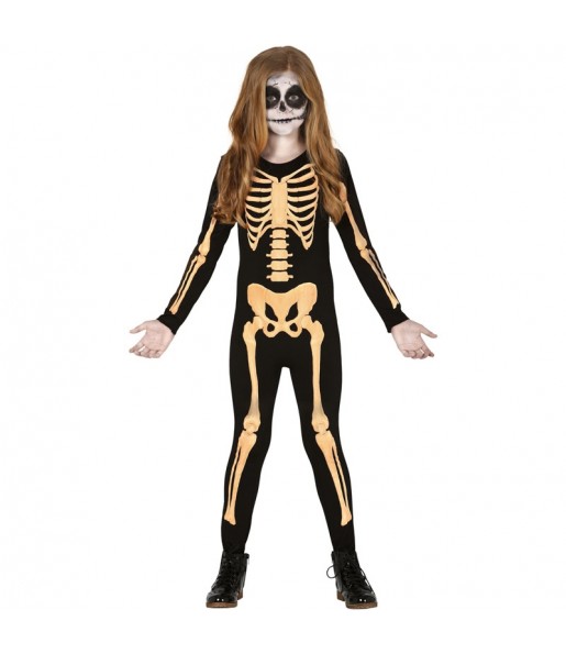 Verkleiden Sie die Günstigs SkelettMädchen für eine Halloween-Party