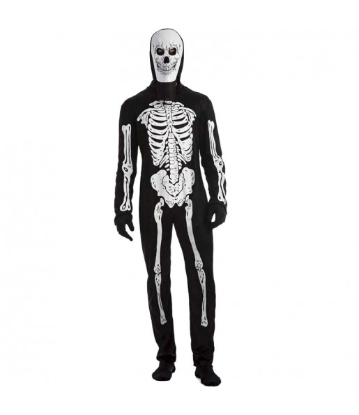 Verkleidung Dunkles Skelett Erwachsene für einen Halloween-Abend