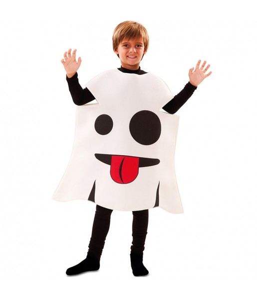 Geist Emoji Kinderverkleidung für eine Halloween-Party