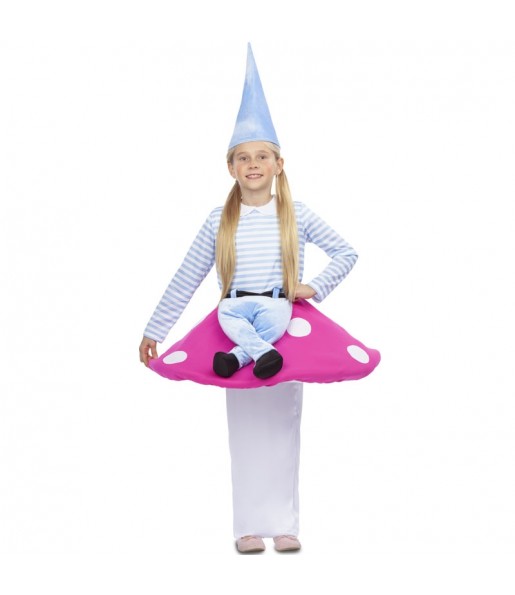 Gnome auf Pilz Mädchenverkleidung, die sie am meisten mögen