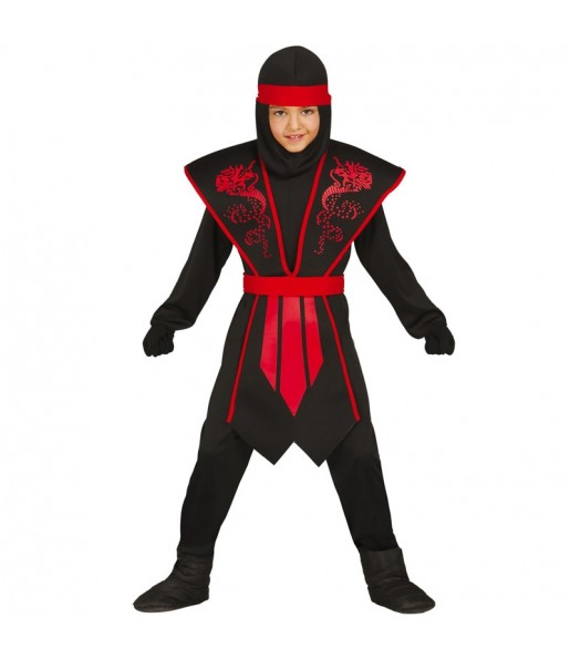 Dunkler Ninja Kostüm für Jungen