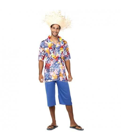 Hawaiianischer Tourist Kostüm für Herren