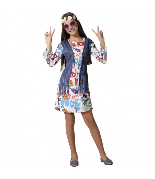 Hippie Peace Kostüm für Mädchen