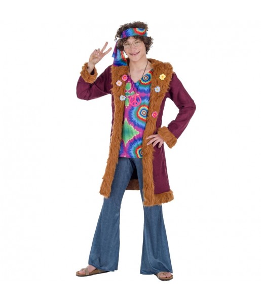 Hippie Deluxe Erwachseneverkleidung für einen Faschingsabend