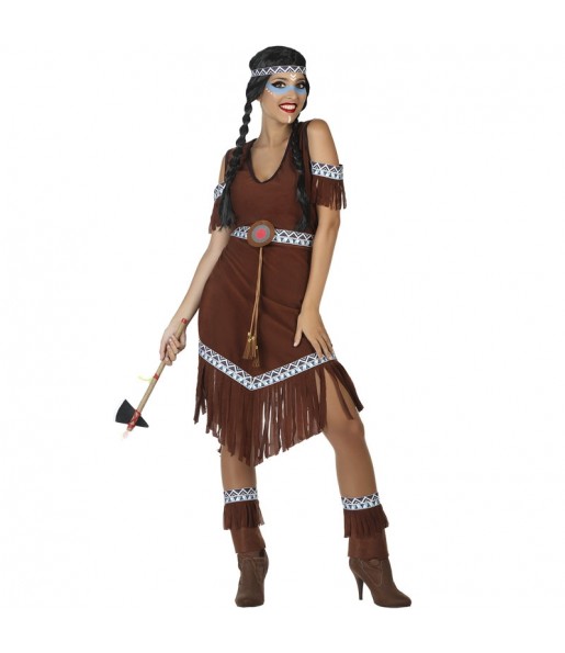 Kostüm Sie sich als Wild Indianerin Kostüm für Damen-Frau für Spaß und Vergnügungen
