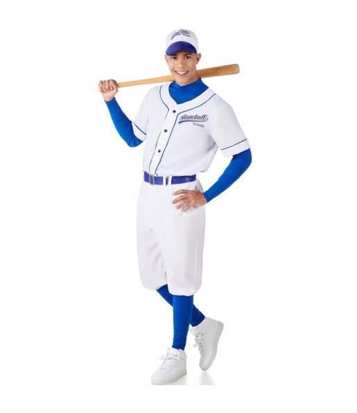 Baseballspieler blau Kostüm für Herren