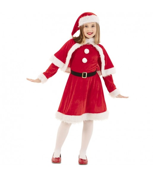 Roter Weihnachtsfrau Kostüm für Mädchen