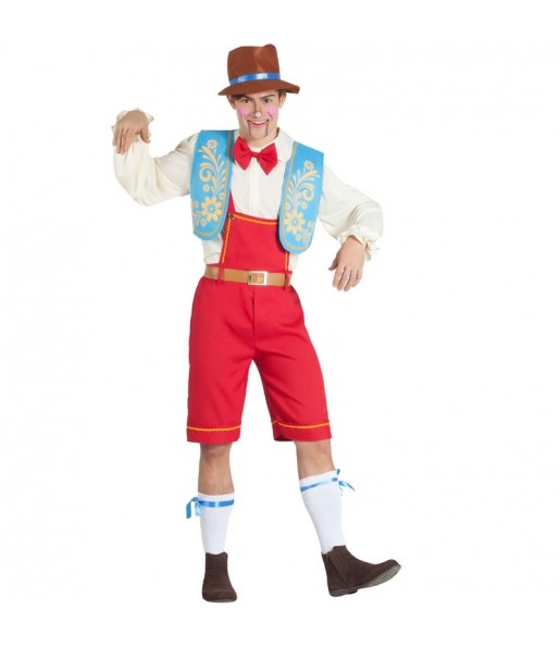 Marionette Pinocchio Erwachseneverkleidung für einen Faschingsabend
