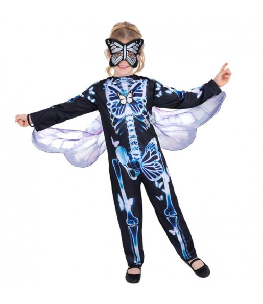 Schmetterlings-Skelett Kostüm für Mädchen