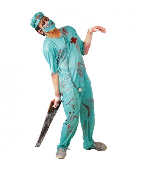 Verkleidung Zombiedoktor Erwachsene für einen Halloween-Abend