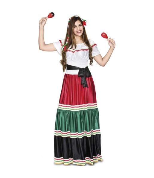 Kostüm Sie sich als Traditioneller Mexikanerin Kostüm für Damen-Frau für Spaß und Vergnügungen