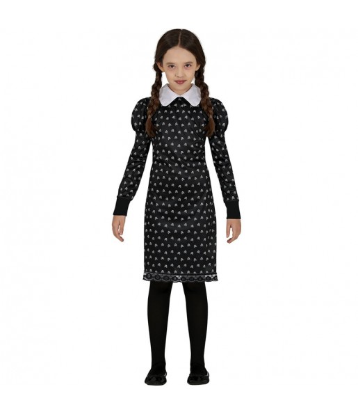 Wednesday Addams von Tim Burton Kostüm für Mädchen