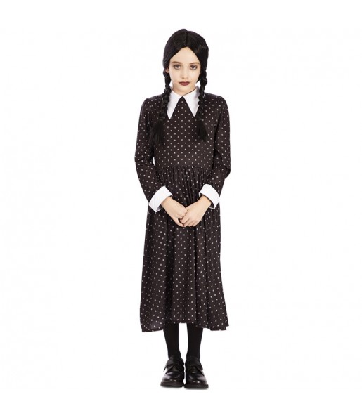 Gothic Addams Mittwoch Kostüm für Mädchen