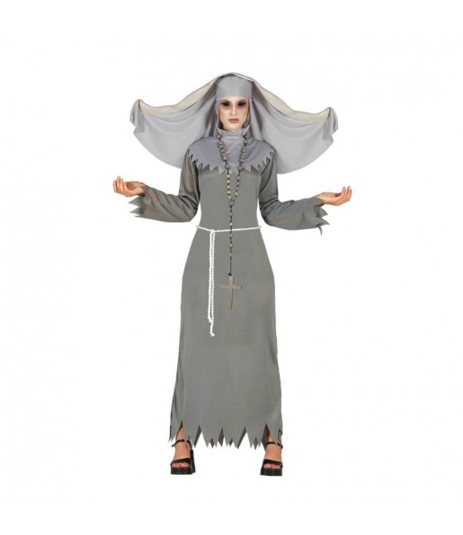 Teuflische Nonne Kostüm Frau für Halloween Nacht