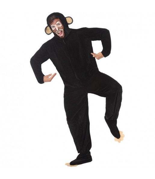 Schimpanse Affe Erwachseneverkleidung für einen Faschingsabend