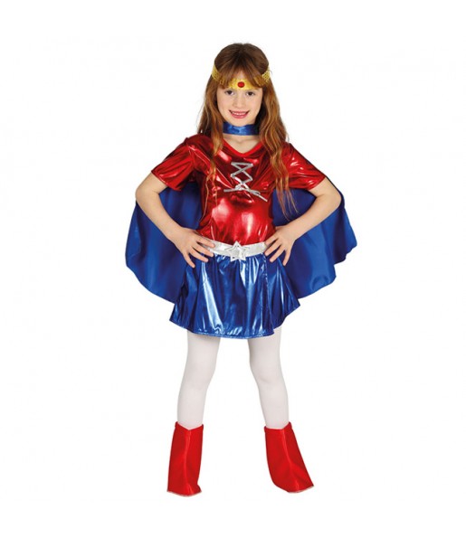 Kleine Wonder Woman Mädchenverkleidung, die sie am meisten mögen