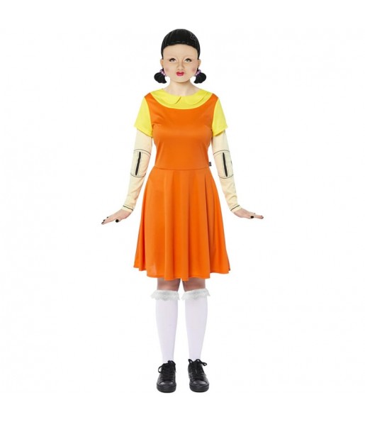 Squid Game Puppe Kostüm für Damen
